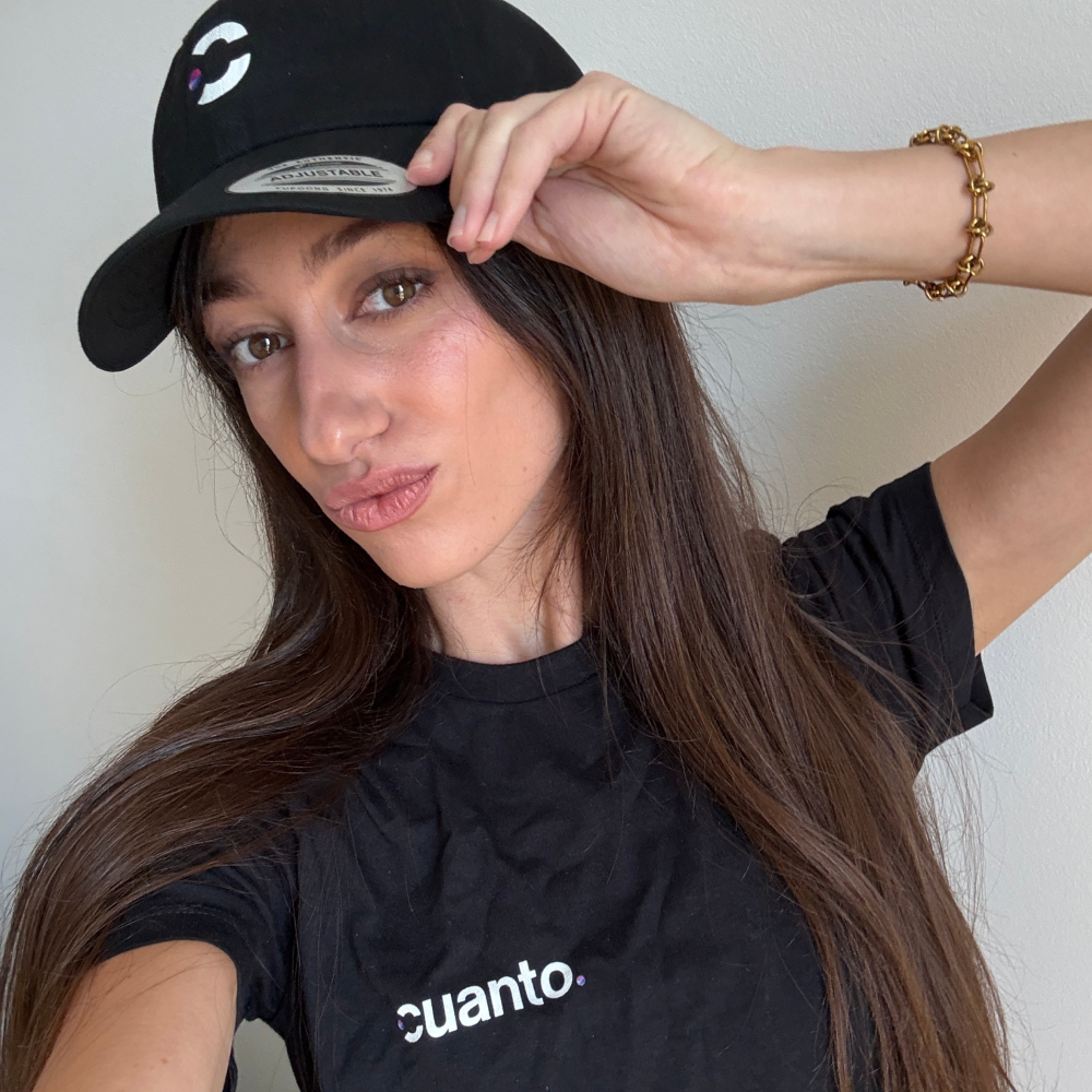 Cuanto team merchandise — cap and t-shirt